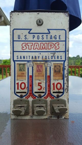 U.  S.  Postage Stamp Machine 1 Cent Washington 4 Cent Lincoln 3 Cent Liberty
