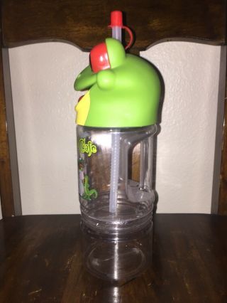 Rainforest Cafe Frog 16 Oz.  Cups Bottles with Snack Holder - FAST 2