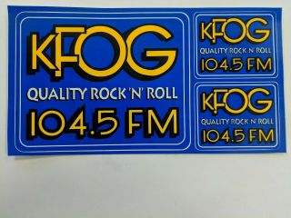 Vintage Kfog 104.  5 Fm Radio Station Sticker
