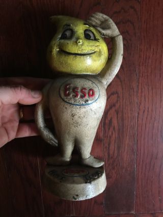 Esso Cast Iron Piggy Bank Toy Antique Herr Tropf Mr Drip Solid Cast Iron Metal E