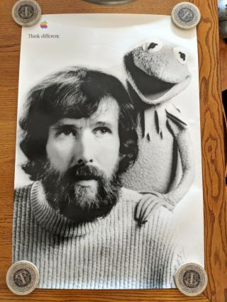 Apple Think Different Poster - Jim Henson & Kermit - 24 X 36 In / 61 X 91