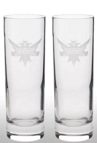 Smirnoff Vodka Glass X 2 With Glass Stirrers
