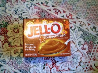 Jello Gingerbread Instant Pudding Box Package Jell - O Box Rare Collectible