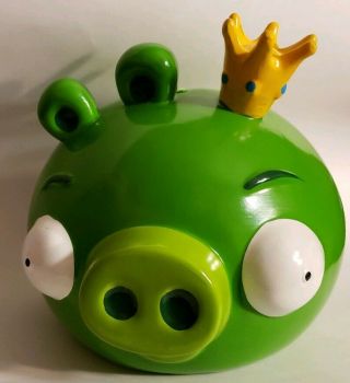 Leonard The Green Pig King Angry Birds Ceramic Bank 24 inches Around 2