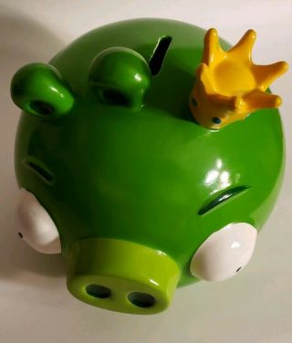 Leonard The Green Pig King Angry Birds Ceramic Bank 24 inches Around 3