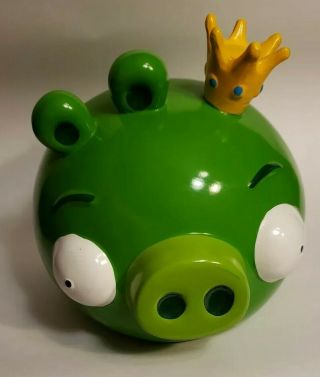 Leonard The Green Pig King Angry Birds Ceramic Bank 24 inches Around 6