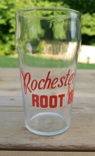 Vintage Rochester Root Beer Ice Cream Float Soda Fountain Glass