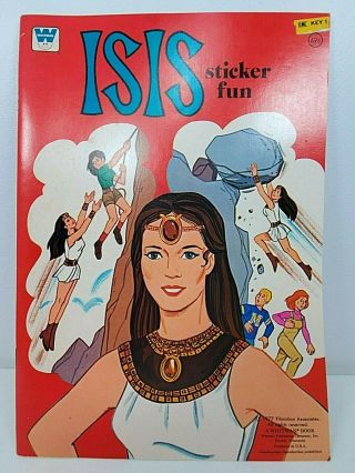 Vtg Isis Cartoon Sticker Fun - A Whitman Book - 1977 Filmation Associates