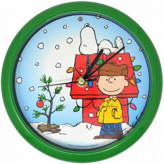 Peanuts Christmas Holiday Musical Sound Quartz Clock Snoopy Charlie Brown