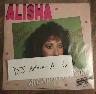 Rare Freestyle Signed To Me :) Alisha Import Vinyl All Night Passion Autographed