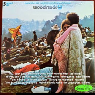 Woodstock Soundtrack 1970 Cotillion 1st Press Sd3 - 500 Not Rsd
