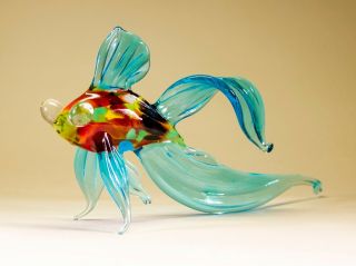Tropical FISH unique Hand - Blown Russian Glass Figurine 