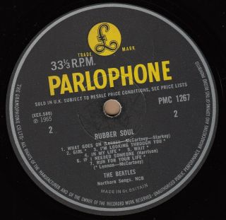THE BEATLES Rubber Soul - UK 2nd Mono LP (1965) - John Lennon Paul McCartney 3