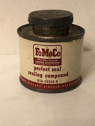 Vintage Fomoco Perfect Seal Sealing Compound Can Ford Mercury Lincoln