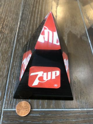Vtg 1980s Dr Pepper Companies 7up Executive Lucite Pyramid Paperweight Award