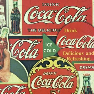 Vintage Coca Cola Diner 1950’s Style Double Sided Placemats Set Of Four RARE 2
