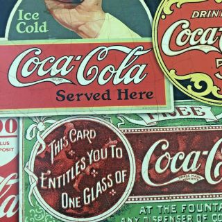 Vintage Coca Cola Diner 1950’s Style Double Sided Placemats Set Of Four RARE 6