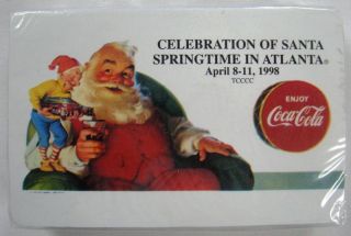 Coca Cola Playing Cards - 1998 Atlanta,  Ga - Santa -