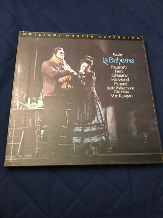 Pavarotti Puccini La Boheme 2 Lp Audiophile Vinyl Mfsl 2 - 526 Numbered
