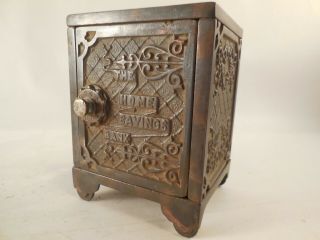 1890s Cast Iron Savings Deposit Floor Safe Figural Still Bank By Kenton Hardware
