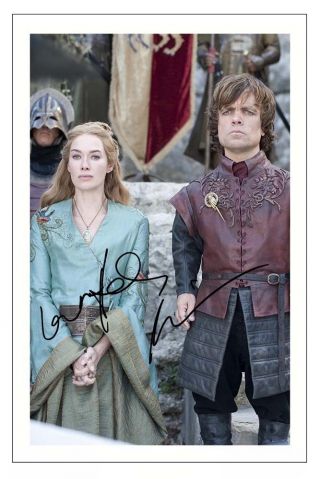 Peter Dinklage & Lena Headey Game Of Thrones Signed Photo Print Autograph