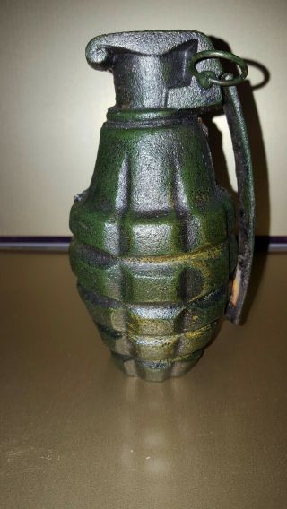 Unique Cast Iron Hand Grenade Still Bank /collectible/armed Forces/c Ammo/gift