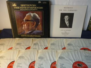 Ed1 Beethoven The Nine Symphonies 9lp Box,  Philharmonia,  Klemperer Emi Sls 788/9