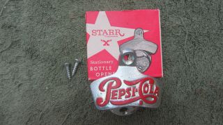 Vintage Pepsi Cola Starr X Bottle Opener Nos W/ Box