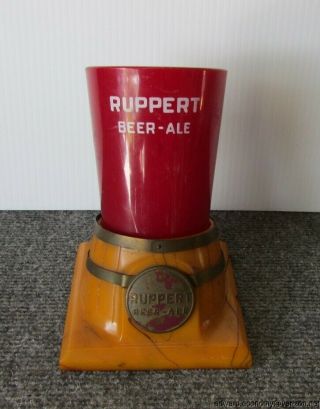 Vintage Ruppert Beer - Ale Foam Scraper Cup Display