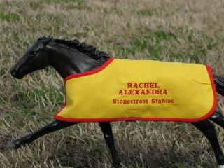 Rachel Alexandra Embroidered Blanket Breyer Thoroughbred Race Horse