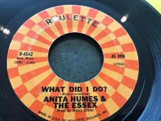 Anita Humes - What Did I Do - Roulette Records Northern Soul 45 Vinyl