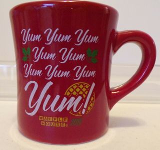 2018 Waffle House Red Mug Cup Yum Holiday Christmas Tuxton 