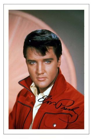 Elvis Presley Signed Photo Print Autograph The King Of Rock And Roll