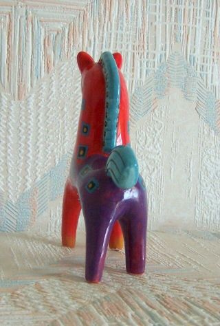 Horse Figurine Laurel Burch SQUARES HORSE Ceramic Figurine Statue 4