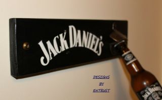 Wooden Jack Daniels Plaque Sign Wall Mounted Bottle Opener Man Cave Bar - Rustic