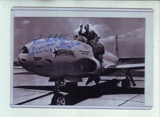 4 X 6 Photo Signed By W.  W.  Ii Pilot Kenneth Chilstrom