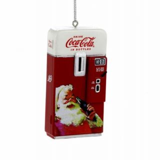 Coca Cola Ornament Vending Machine Vintage Santa 3 " Kurt Adler Gift Collectible