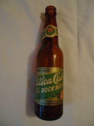 Utica Club Bock Beer Paper Label Bottle West End Brewing Co