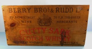 Vintage Cutty Sark Scotch Whisky Case Scotland York Whiskey Crate