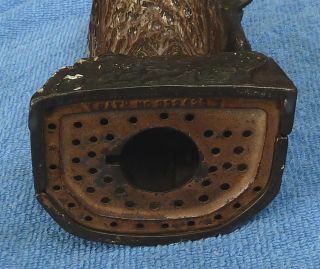 Antique 1880’s Cast Iron Owl Turns Head Mechanical Bank by J & E Stevens 6