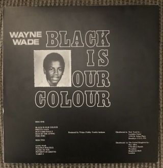 Wayne Wade Black Is Our Colour LP 1977 Jamaican Pressing Bob Marley Rare Vinyl 2