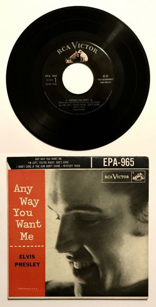 Elvis Presley Any Way You Want Me Vg,  /vg,  Epa - 965 Rare 1956 Beauty