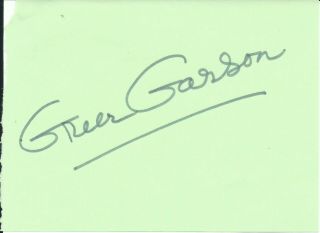 Greer Garson Mrs.  Miniver Chips And Vintage Signed Album Page D.  1996