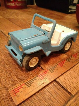 Vintage Tonka Die - Cast Metal Blue Jeep