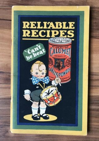 Vintage Cookbook Calumet Baking Powder Reloable Recipes 1900s Rare Minty