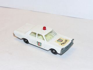 Vintage Lesney Matchbox 55/59 Ford Galaxie Police Black Light Special