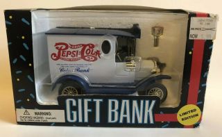 Pepsi - Cola Limited Edition Die Cast Metal Gift Truck Bank W/key Nib