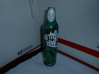 2008 Mountain Dew Green Label Art Aluminum 16 Oz Soda Bottle Dew The Dew Empty