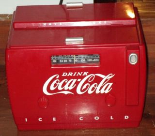 Vintage Coca - Cola Old Time Cooler Am/fm Radio /cassette Player Otr 1949 It