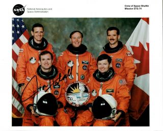 Nasa Space Shuttle Astronaut James Halsell Sts - 74 Crew Photo Hand Signed